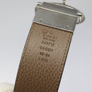 GUCCI Belt Leather Outlet 37.4"" Black Silver 449715 Auth am8061-10