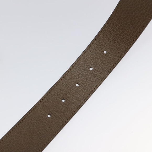 GUCCI Riem Leer Outlet 37.4"" Zwart Zilver 449715 Auth am8061
