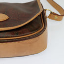 ETRO Paisley Shoulder Bag PVC Leather Brown Gold Auth am8067-11
