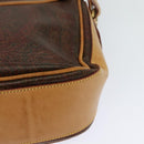 ETRO Paisley Shoulder Bag PVC Leather Brown Gold Auth am8067-13