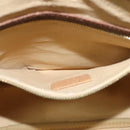 ETRO Paisley Shoulder Bag PVC Leather Brown Gold Auth am8067-18