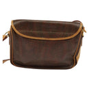 ETRO Paisley Shoulder Bag PVC Leather Brown Gold Auth am8067-3