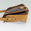 ETRO Paisley Shoulder Bag PVC Leather Brown Gold Auth am8067-4