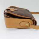 ETRO Paisley Shoulder Bag PVC Leather Brown Gold Auth am8067-5