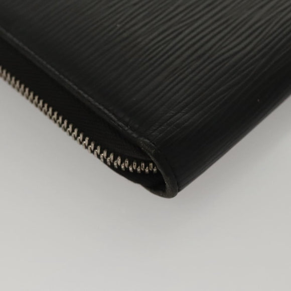 LOUIS VUITTON Epi Zippy Organizer Long Wallet Black M63852 LV Auth am8074
