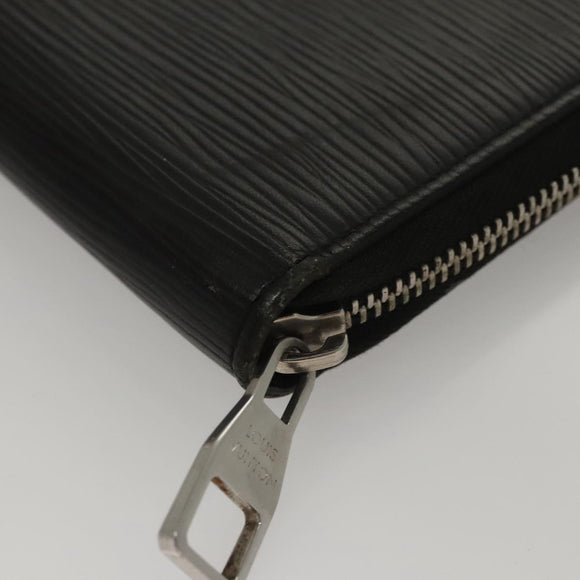 LOUIS VUITTON Epi Zippy Organizer Long Wallet Black M63852 LV Auth am8074