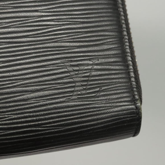 LOUIS VUITTON Epi Zippy Organizer Long Wallet Black M63852 LV Auth am8074