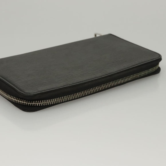 LOUIS VUITTON Epi Zippy Organizer Long Wallet Black M63852 LV Auth am8074