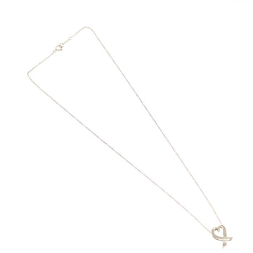 TIFFANY&Co. Loving Heart Necklace Ag925 Silver Auth am8077 - 0