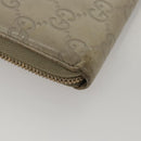 GUCCI GG Canvas Guccissima Long Wallet Leather White 308005 Auth am8081-15