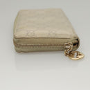 GUCCI GG Canvas Guccissima Long Wallet Leather White 308005 Auth am8081-4