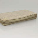 GUCCI GG Canvas Guccissima Long Wallet Leather White 308005 Auth am8081-5