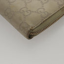 GUCCI GG Canvas Guccissima Long Wallet Leather White 308005 Auth am8081-14