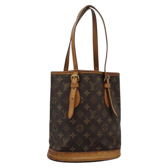 LOUIS VUITTON Monogram Bucket PM Shoulder Bag M42238 LV Auth am8090