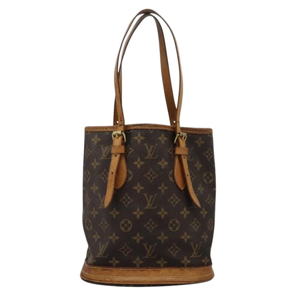 LOUIS VUITTON Monogram Bucket PM Shoulder Bag M42238 LV Auth am8090