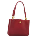 VERSACE Tote Bag Leather Red Gold Auth am8101-1