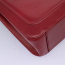 VERSACE Tote Bag Leather Red Gold Auth am8101-9