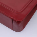 VERSACE Tote Bag Leather Red Gold Auth am8101-14