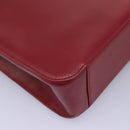 VERSACE Tote Bag Leather Red Gold Auth am8101-15