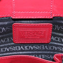 VERSACE Tote Bag Leather Red Gold Auth am8101-19