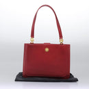 VERSACE Tote Bag Leather Red Gold Auth am8101-12