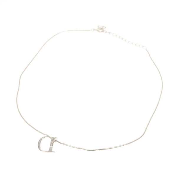 Christian Dior Necklace metal Silver Auth am8121