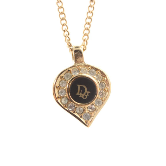 Christian Dior Necklace metal Gold Auth am8123