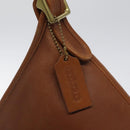 Coach Shoulder Bag Leather Brown Auth am8136-18