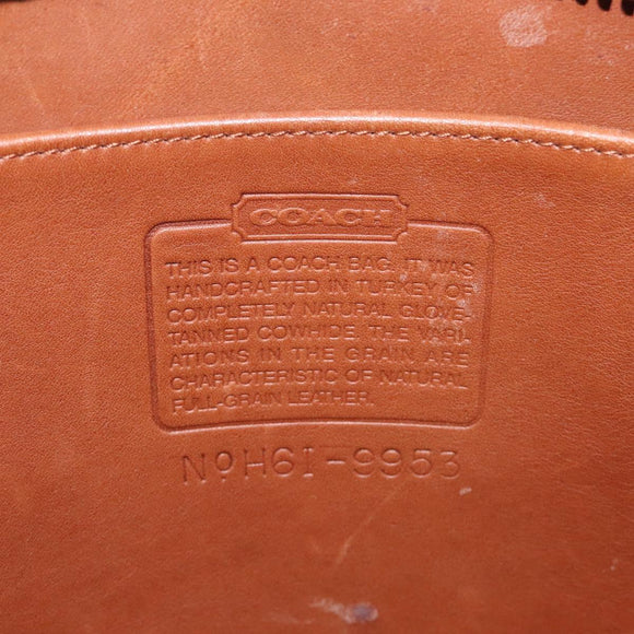 Coach Shoulder Bag Leather Brown Auth am8136