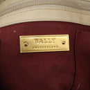 BALLY Tote Bag Leather Beige Gold Auth am8137-17