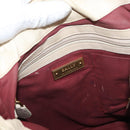 BALLY Tote Bag Leather Beige Gold Auth am8137-18