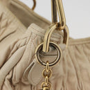 BALLY Tote Bag Leather Beige Gold Auth am8137-4