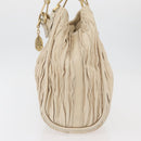 BALLY Tote Bag Leather Beige Gold Auth am8137-6