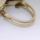 BALLY Tote Bag Leather Beige Gold Auth am8137-7