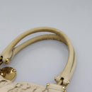 BALLY Tote Bag Leather Beige Gold Auth am8137-9