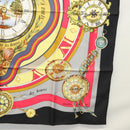 HERMES Carre 90 ""Parmi les fleurs je compte les heures"" Black Auth am8152-10