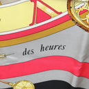 HERMES Carre 90 ""Parmi les fleurs je compte les heures"" Black Auth am8152-14