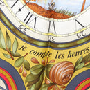 HERMES Carre 90 ""Parmi les fleurs je compte les heures"" Black Auth am8152-15