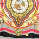 HERMES Carre 90 ""Parmi les fleurs je compte les heures"" Black Auth am8152-9