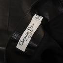 Christian Dior Skirt Lamb Skin Black Auth am8156-11