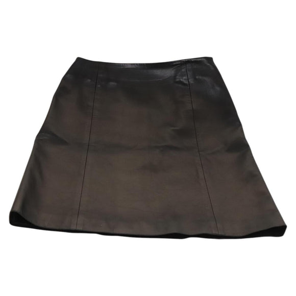 Christian Dior Skirt Lamb Skin Black Auth am8156