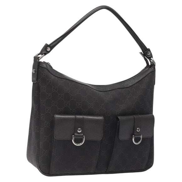 GUCCI GG Canvas Abbey Shoulder Bag Outlet Brown 293581 Auth am8158