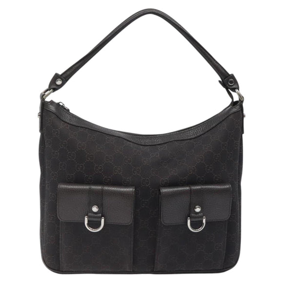 GUCCI GG Canvas Abbey Shoulder Bag Outlet Brown 293581 Auth am8158