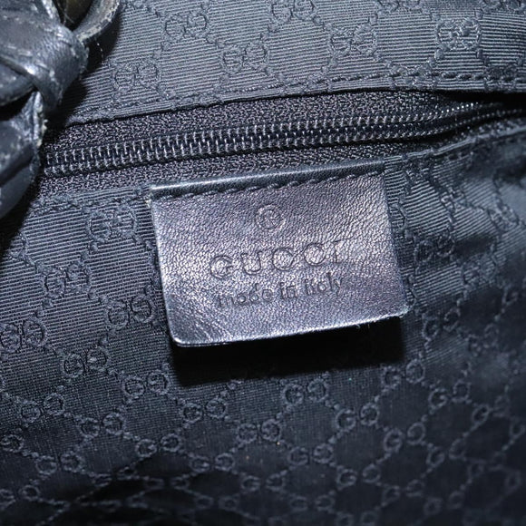 GUCCI Web Sherry Line Shoulder Bag Denim Black Red Green 73884 Auth am8160