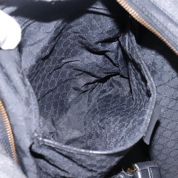 GUCCI Web Sherry Line Shoulder Bag Denim Black Red Green 73884 Auth am8160