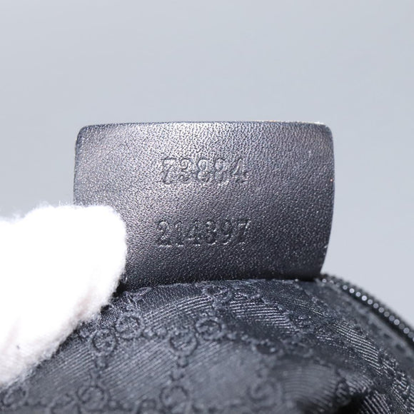 GUCCI Web Sherry Line Shoulder Bag Denim Black Red Green 73884 Auth am8160