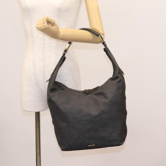 GUCCI Web Sherry Line Shoulder Bag Denim Black Red Green 73884 Auth am8160