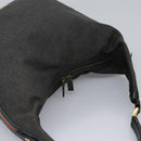 GUCCI Web Sherry Line Shoulder Bag Denim Black Red Green 73884 Auth am8160-6