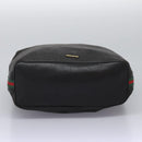GUCCI Web Sherry Line Shoulder Bag Denim Black Red Green 73884 Auth am8160-5