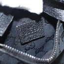 GUCCI GG Canvas Waist bag Black Silver 28566 Auth am8162-17